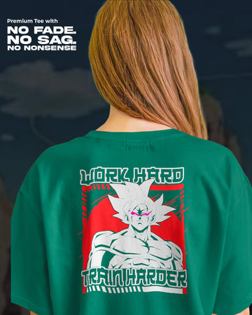 Dragon Ball “Work Hard, Train Harder” Goku T-Shirt | Unisex Regular Fit | Anime Tee | 100% Cotton | 270 GSM