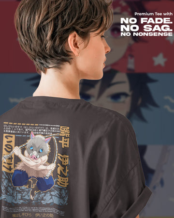 Inosuke Instincts X Demon Slayer T-Shirt | Unisex | Regular Fit | 270 GSM Cotton