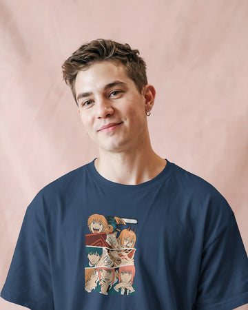 Chainsaw Man Character Panel T-Shirt | Unisex Regular Fit | 100% Cotton