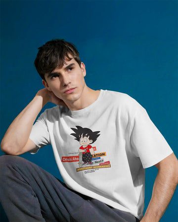 Recession Saiyan Goku T-Shirt | Unisex Regular Fit | Dragon Ball Z Anime Tee | 100% Cotton
