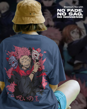 Cursed King Sukuna AI JJK T-Shirt | Unisex | Oversized Fit | 270 GSM Cotton
