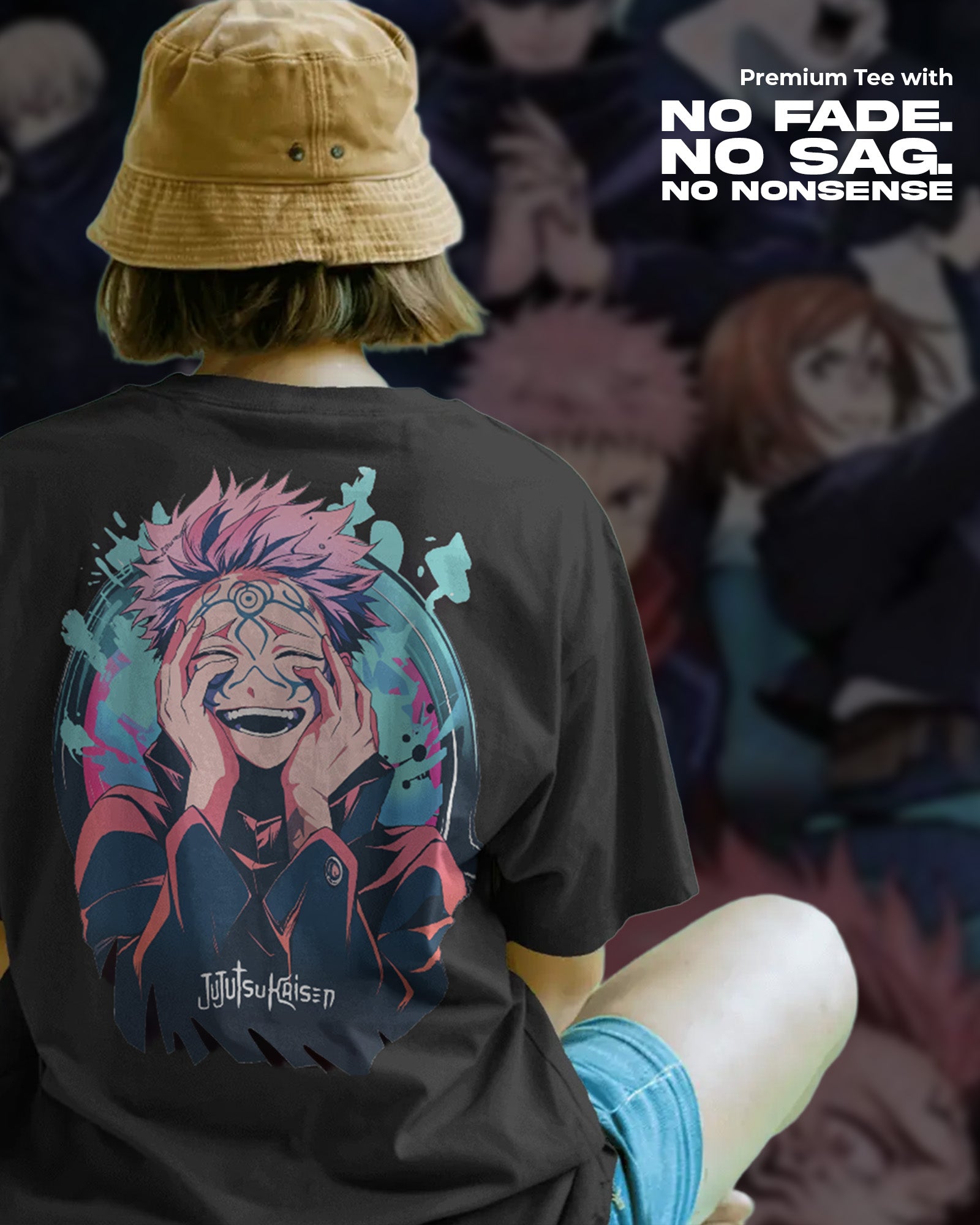 Sukuna Cursed AI Jujutsu Kaisen T-Shirt | Unisex | Oversized Fit | 270 GSM Cotton