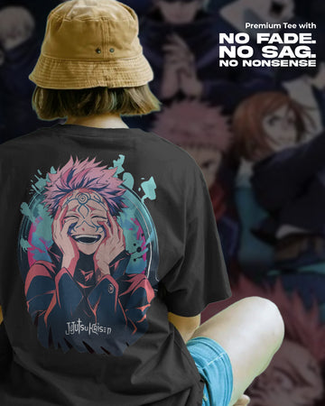 Sukuna Cursed AI Jujutsu Kaisen T-Shirt | Unisex | Oversized Fit | 270 GSM Cotton