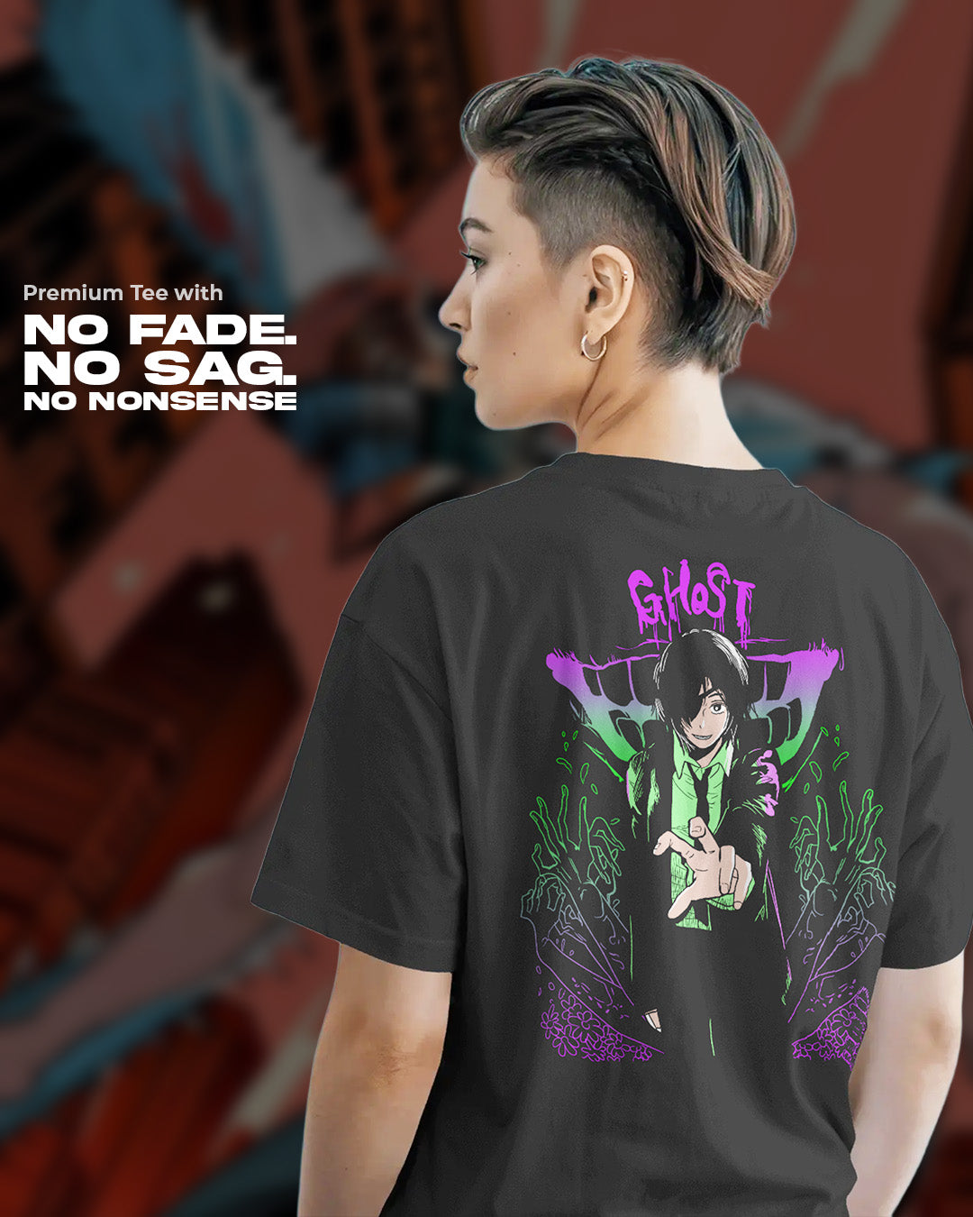 Chainsaw Man Himeno Ghost T-Shirt | Oversized Fit | 270 GSM Cotton