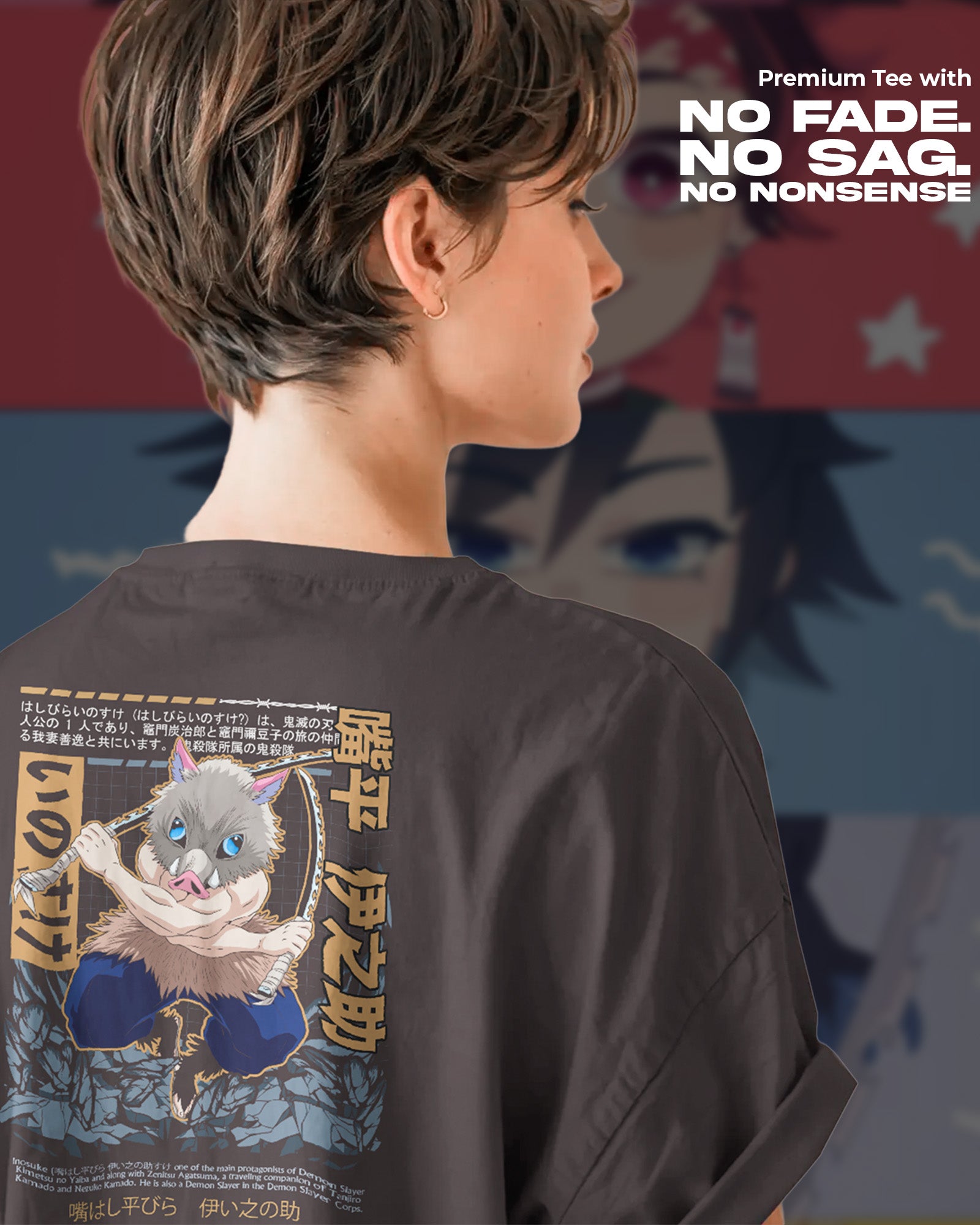 Inosuke Instincts X Demon Slayer T-Shirt | Unisex | Regular Fit | 270 GSM Cotton