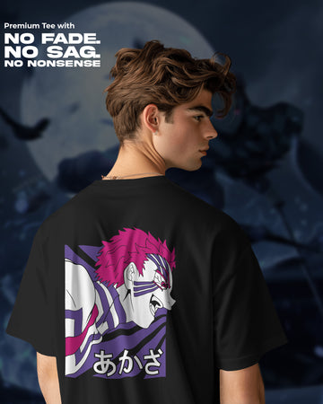 Akaza X Demon Slayer T-Shirt | Unisex | Oversized Fit | 270 GSM Cotton