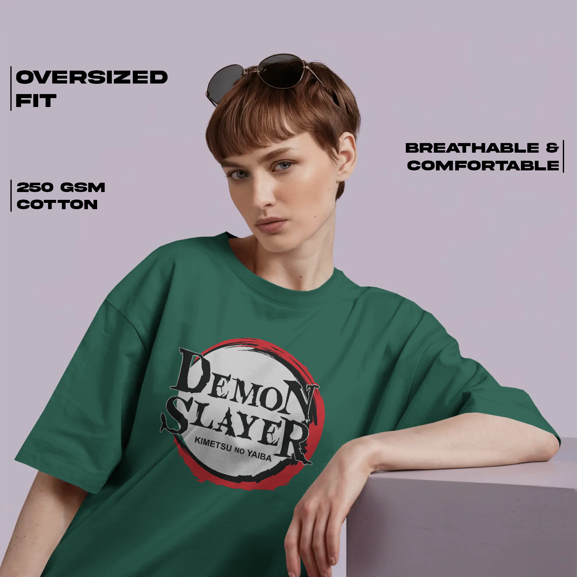 KNY　です。 Akaza X Demon Slayer T-Shirt | Unisex | Oversized Fit | 270