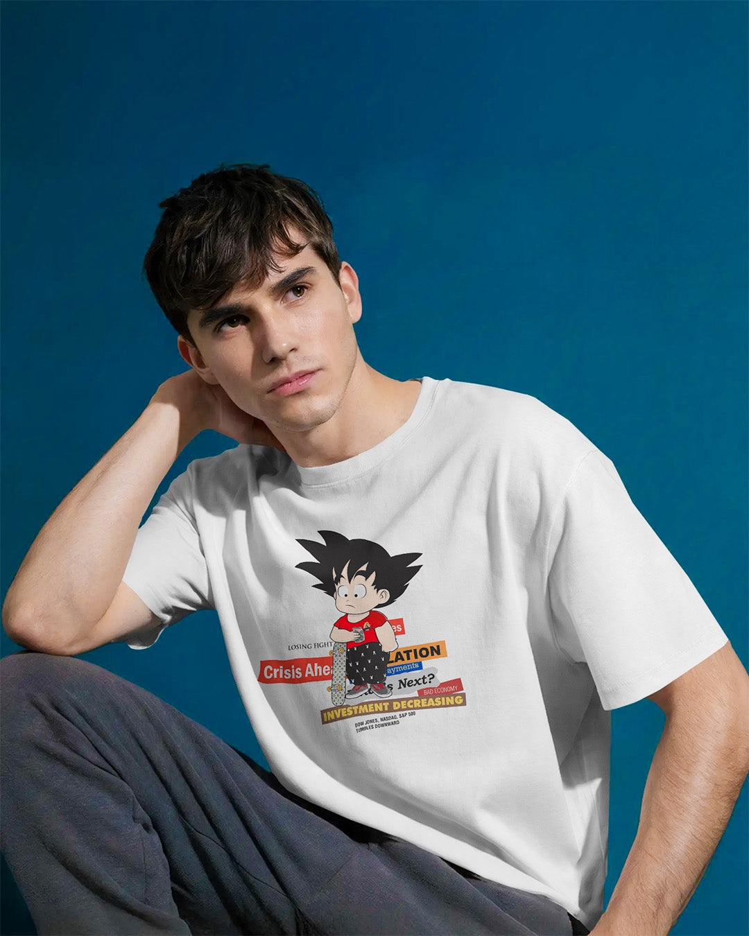 Recession Saiyan Goku T-Shirt | Unisex Regular Fit | Dragon Ball Z Anime Tee | 100% Cotton