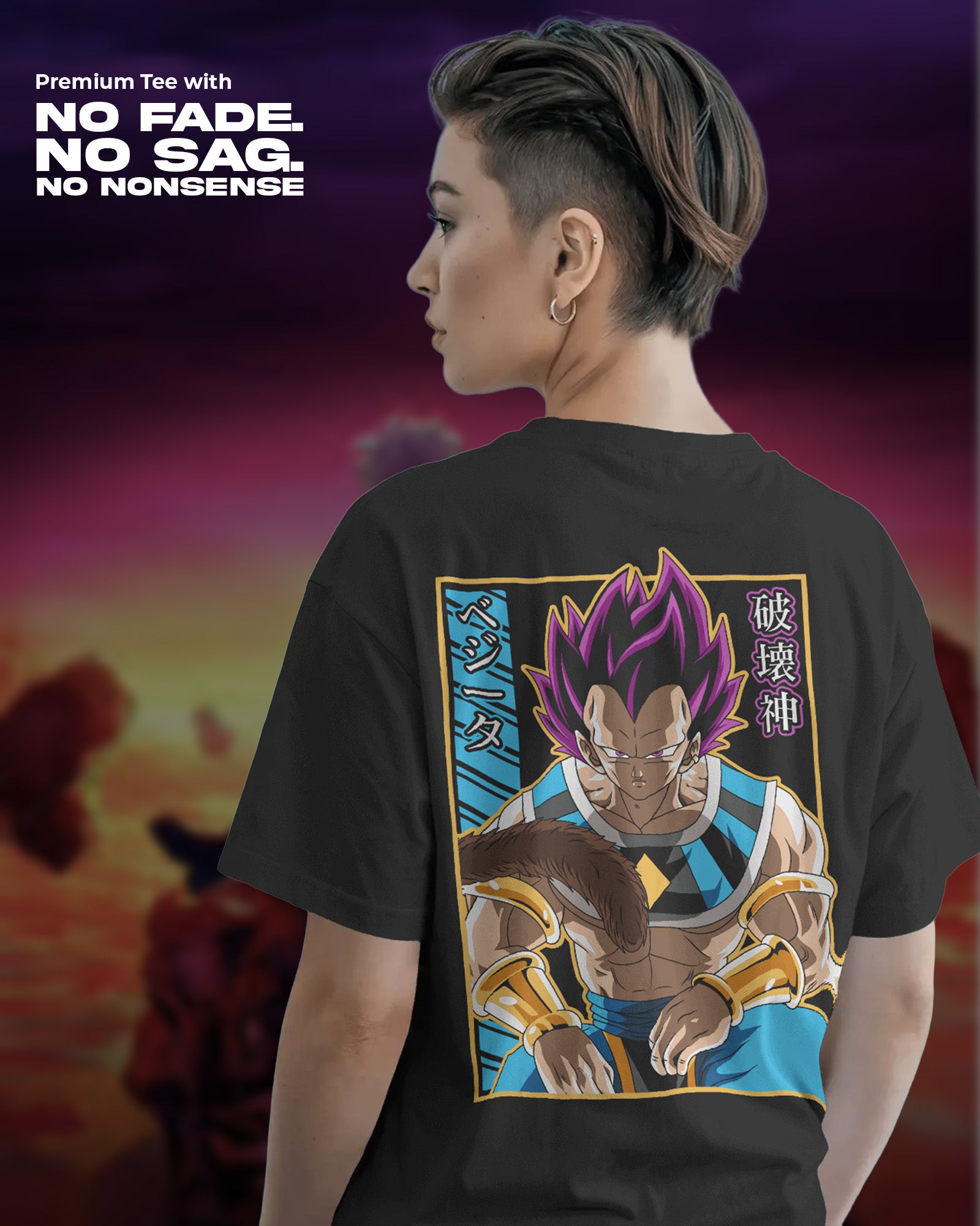 Vegeta Power T-Shirt | Unisex | Regular Fit | 270 GSM Cotton
